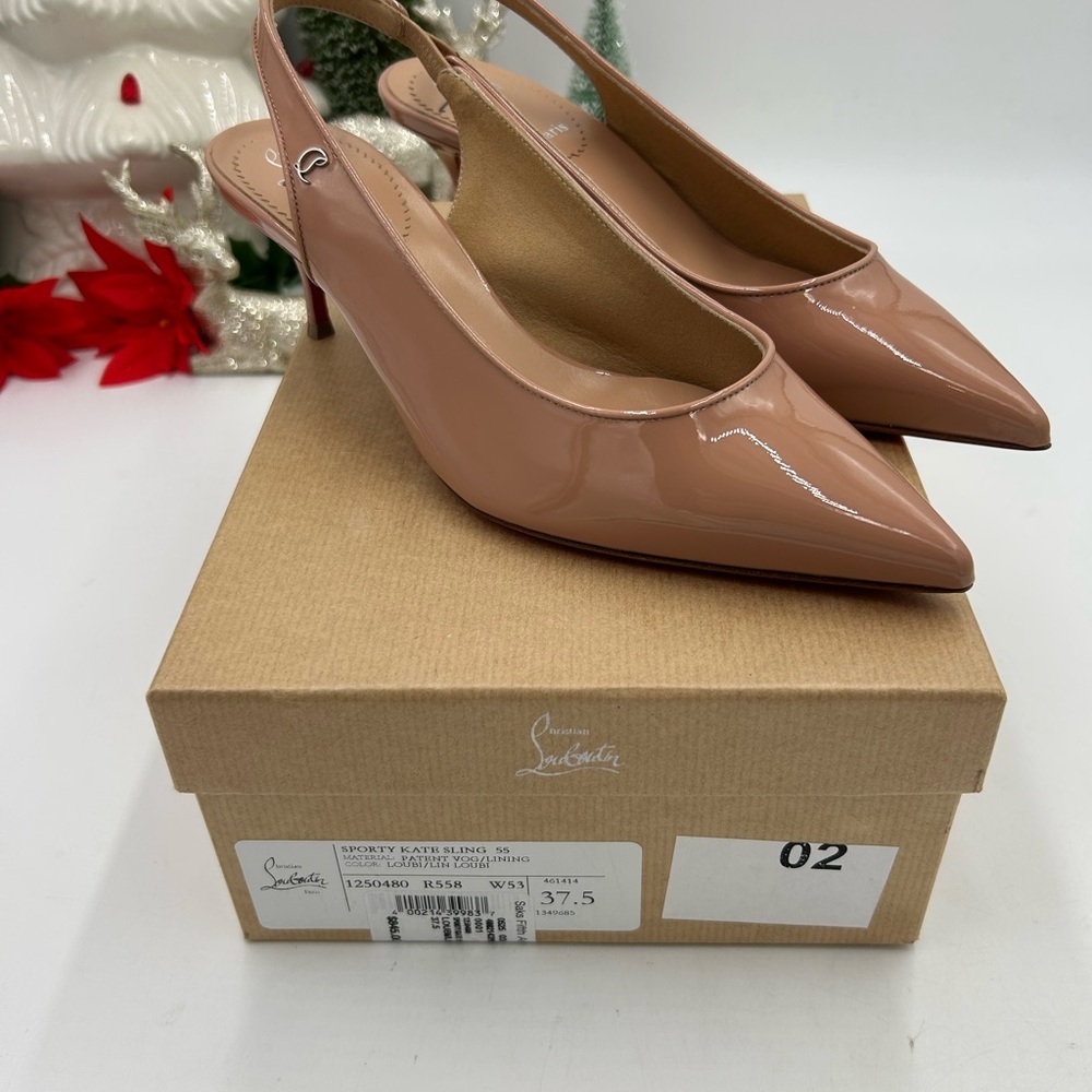 Christian louboutin women's sporty Kate 55 Patent Leather size 37 made Italy - Picture 2 of 10